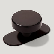 Plank Hardware Knob with Backplate GRAYSON Cabinet Knob - Blackened Bronze