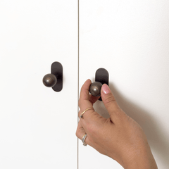 Plank Hardware KOJI Round Cabinet Knob - Antique Brass