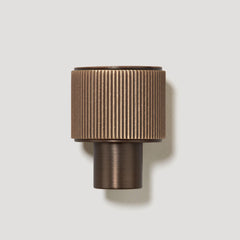 Plank Hardware LENNON Grooved Button Cabinet Knob - Antique Brass