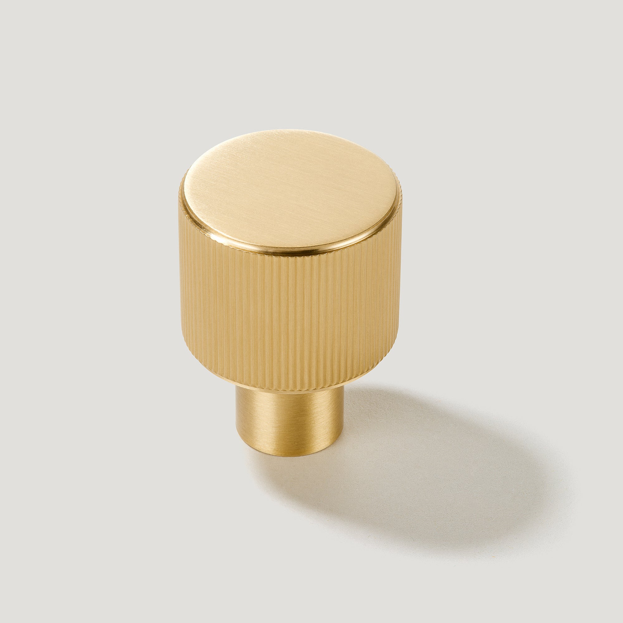 Plank Hardware LENNON Grooved Button Cabinet Knob - Brass