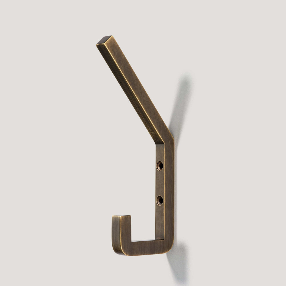 LEVI  Square Hook - Antique Brass