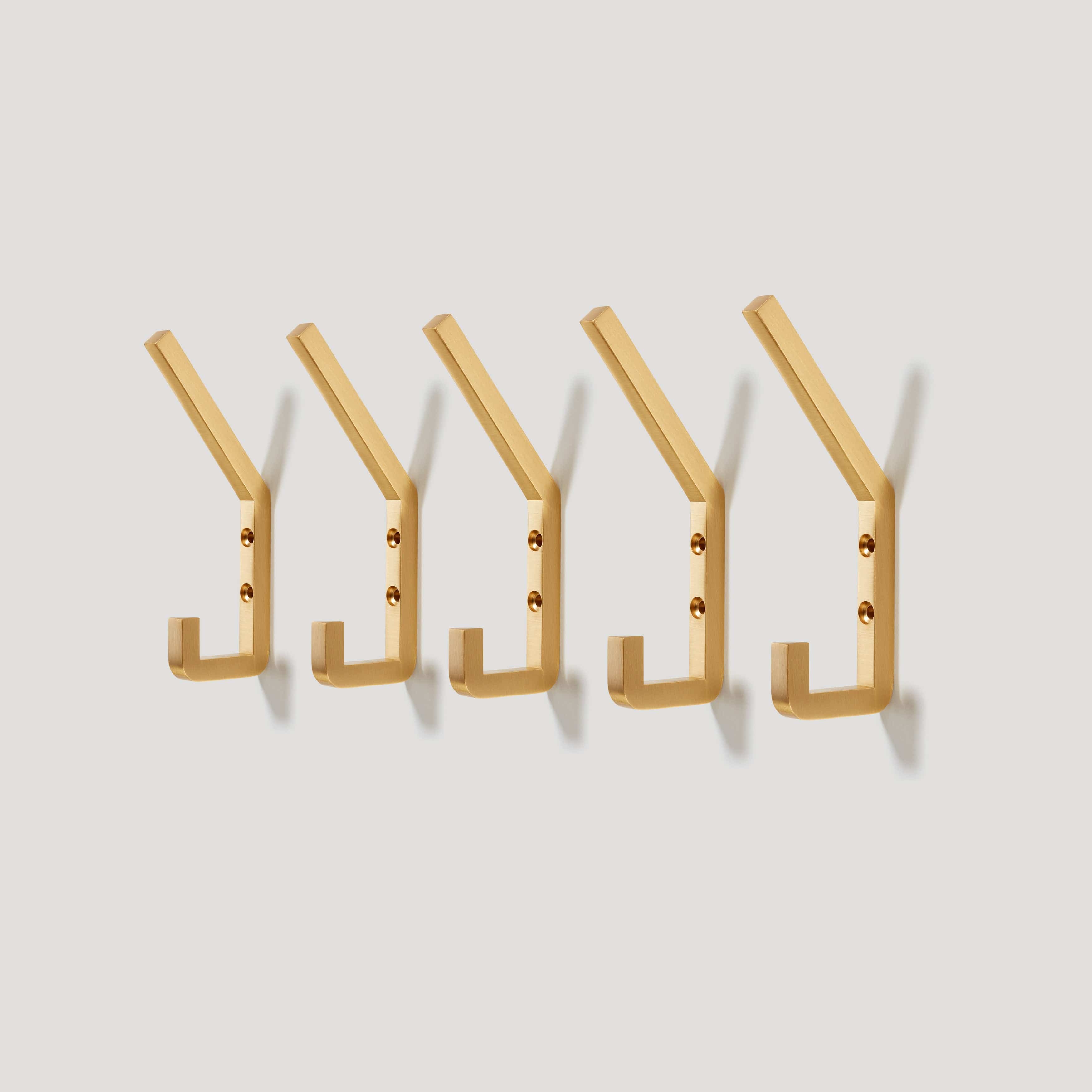 Plank Hardware LEVI Square Wall Hook - Brass