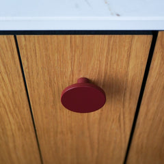 Plank Hardware LOVELL Circular Cabinet Knob - Burgundy