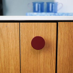 Plank Hardware LOVELL Circular Cabinet Knob - Burgundy