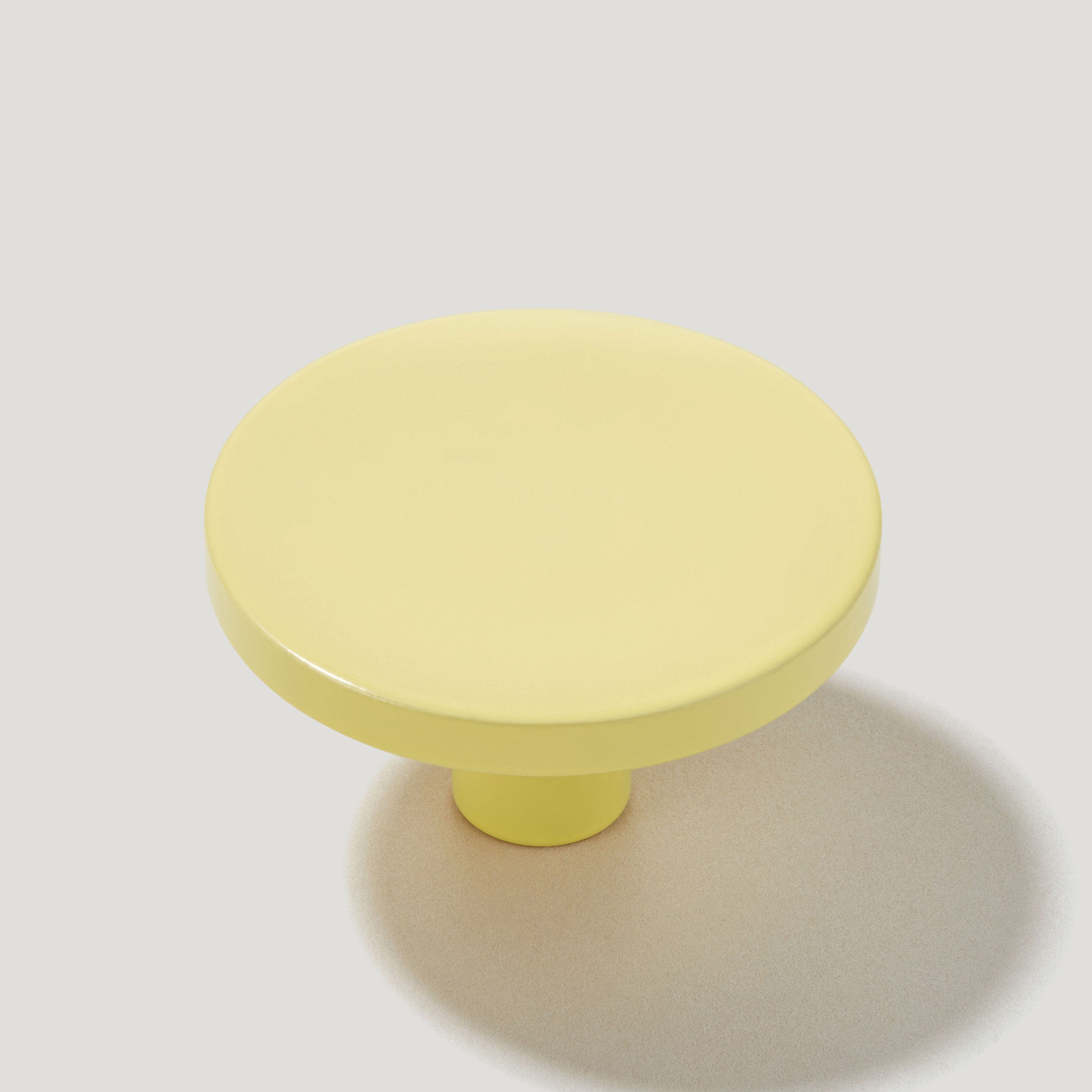 Plank Hardware LOVELL Circular Cabinet Knob - Lemon Yellow