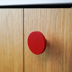 Plank Hardware LOVELL Circular Cabinet Knob - Red