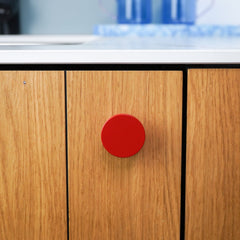 Plank Hardware LOVELL Circular Cabinet Knob - Red