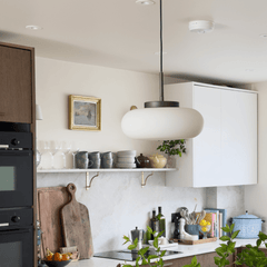 Plank Hardware MARIN Glass Pendant Light - Antique Brass