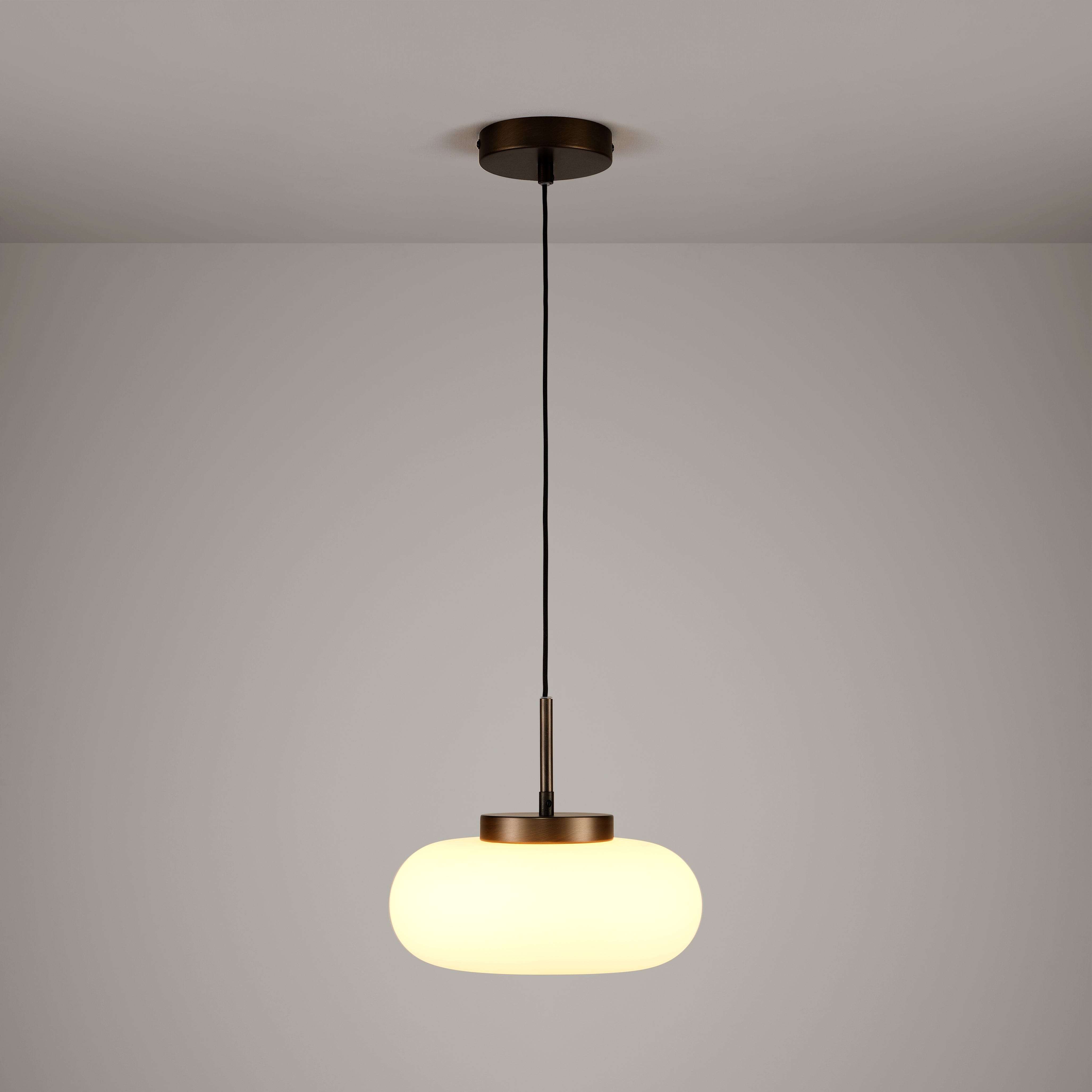 Plank Hardware marin glass pendant light antique brass 45674471719191