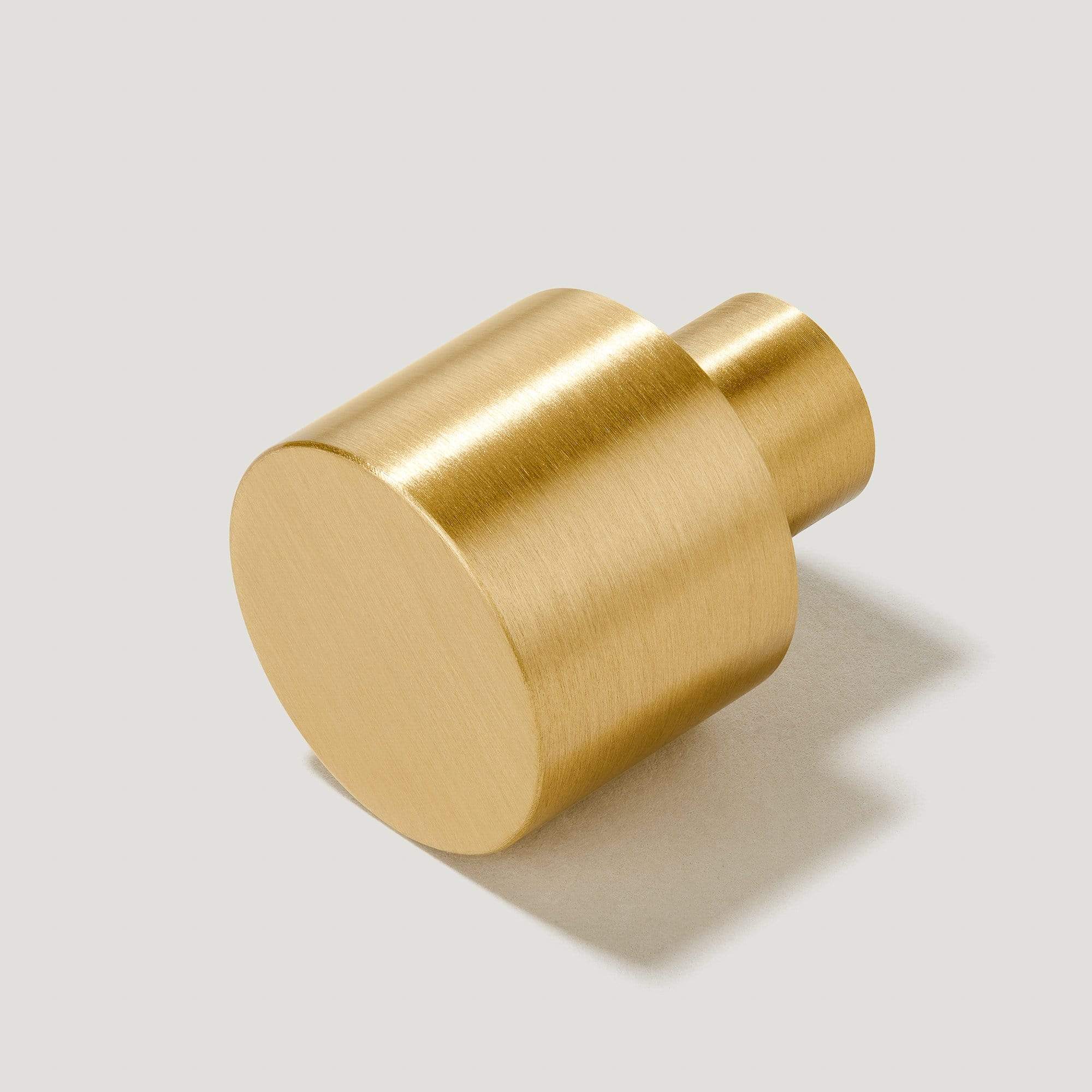 Plank Hardware MAXWELL Button Cabinet Knob - Brass
