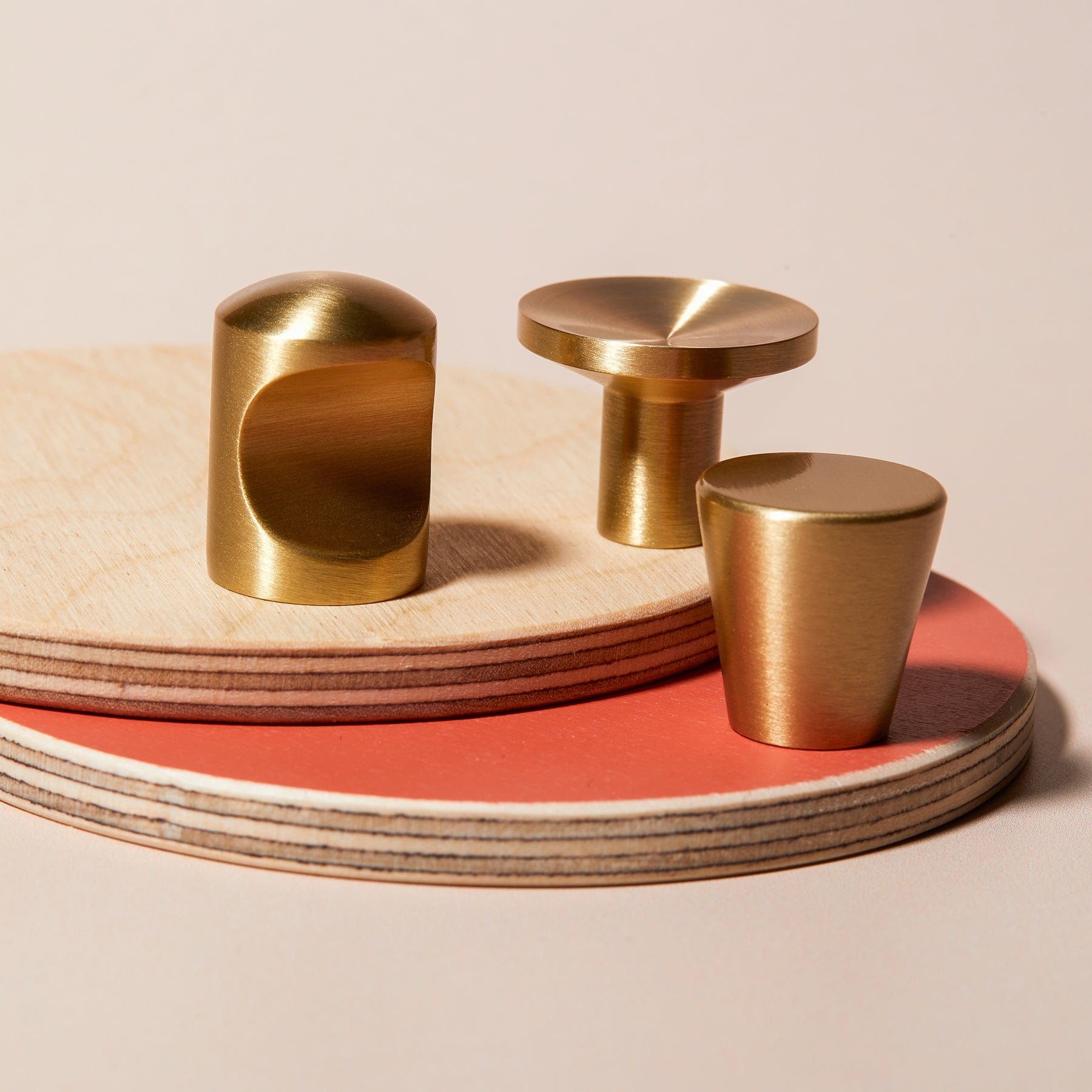 Plank Hardware Medium (0.79'' x 0.79'') HUBBLE Tapered Cabinet Knob - Brass