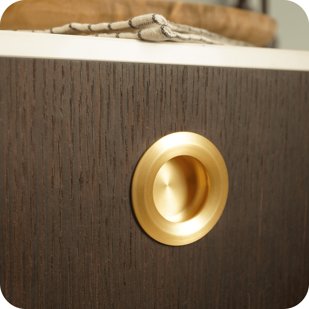 Plank Hardware OLMO Oval Recessed Pull - Brass