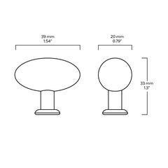 Plank Hardware PEYTON Shaker Knob - Polished Nickel