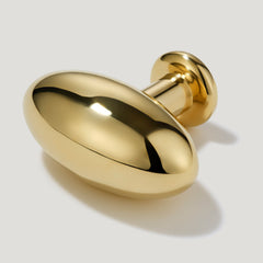 PEYTON Oval Cabinet Knob - Unlacquered Brass