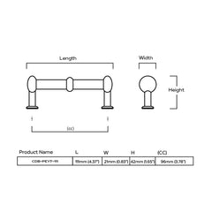 Plank Hardware PEYTON Traditional D Bar Pull - Polished Nickel
