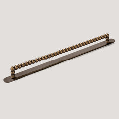 Plank Hardware Pull with Backplate BOBBIN Closet Bar Pull - Antique Brass