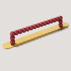 Plank Hardware Pull with Backplate BOBBIN D-Bar Pull - Burgundy