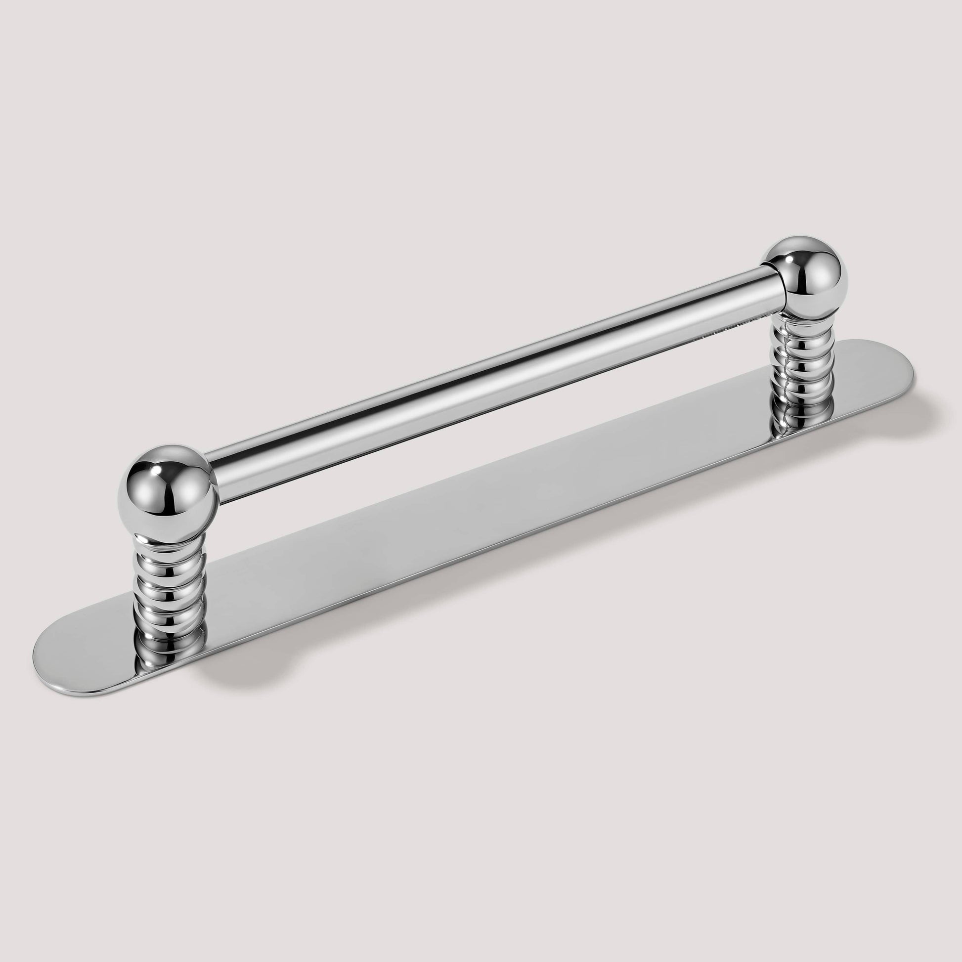 Plank Hardware Pull with Backplate ESBEN D Bar Pull - Polished Nickel