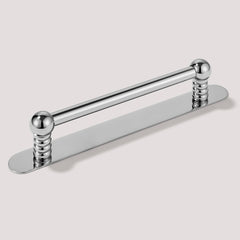 Plank Hardware Pull with Backplate ESBEN D Bar Pull - Polished Nickel