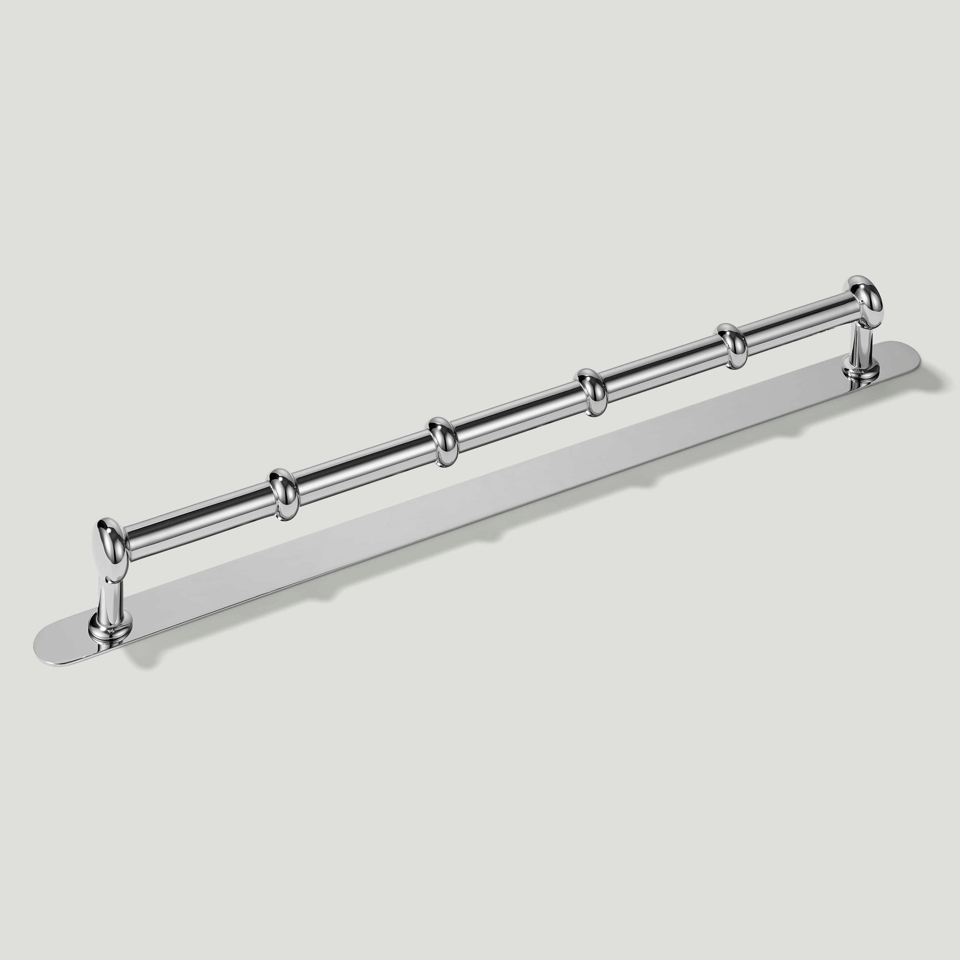 Plank Hardware Pull with Backplate PEYTON Heavyweight Pull - Polished Nickel