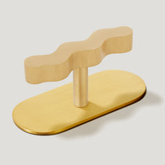 SQUIGGLE Single T Pull - Brass