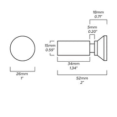 Plank Hardware PULLMAN Circular Wall Hook - Black