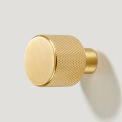 Plank Hardware REVILL Knurled Button Wall Hook - Brass