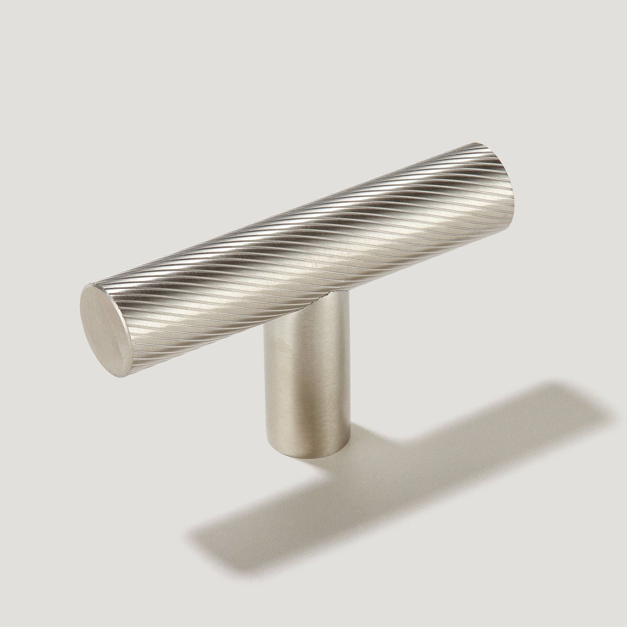 Plank Hardware SEARLE Swirled Single T Pull - Stainless Steel