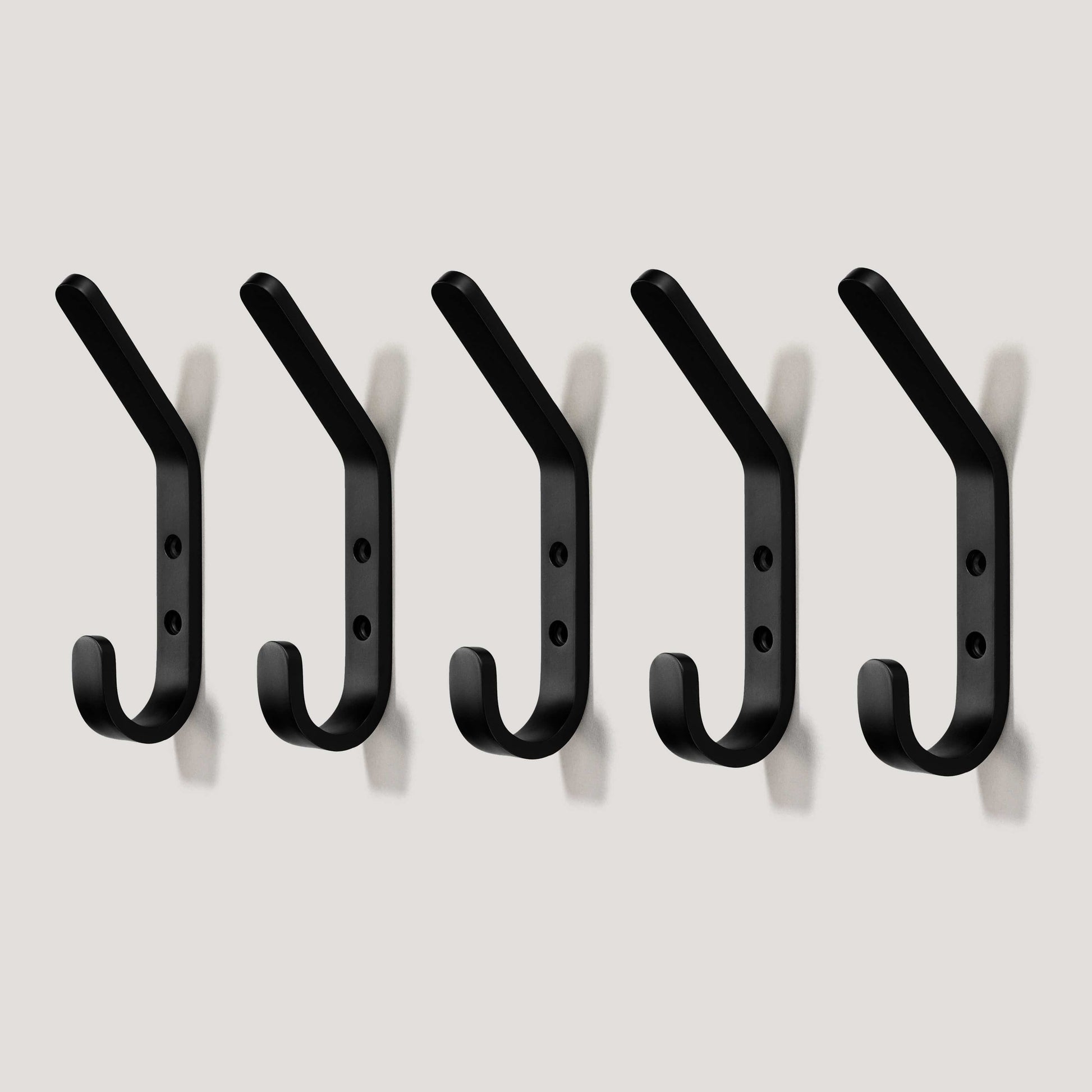 Plank Hardware Set of 5 Hooks HOFFMAN 6" Hook - Black
