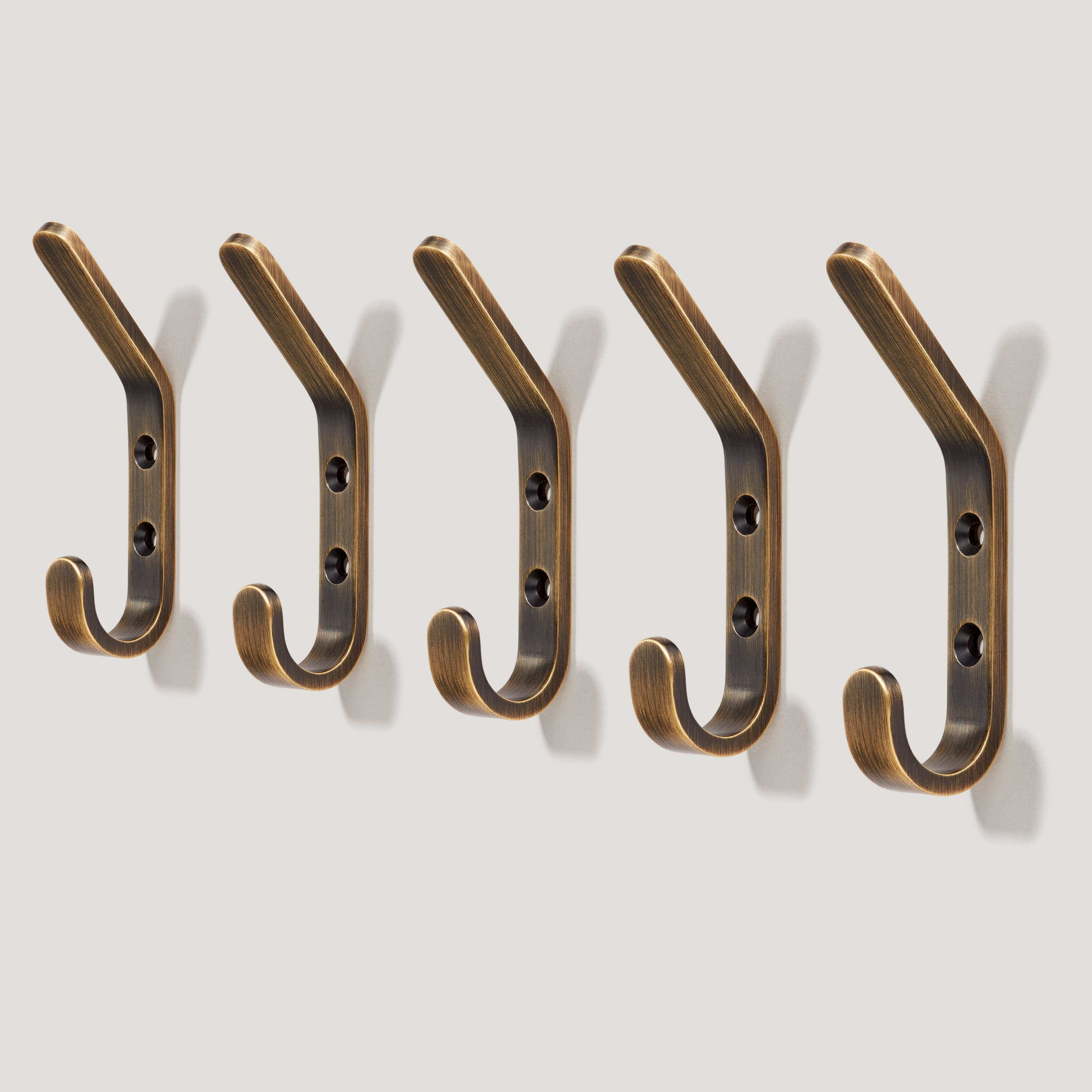 Brass J Wall Hook | Modern Brass Coat Hooks