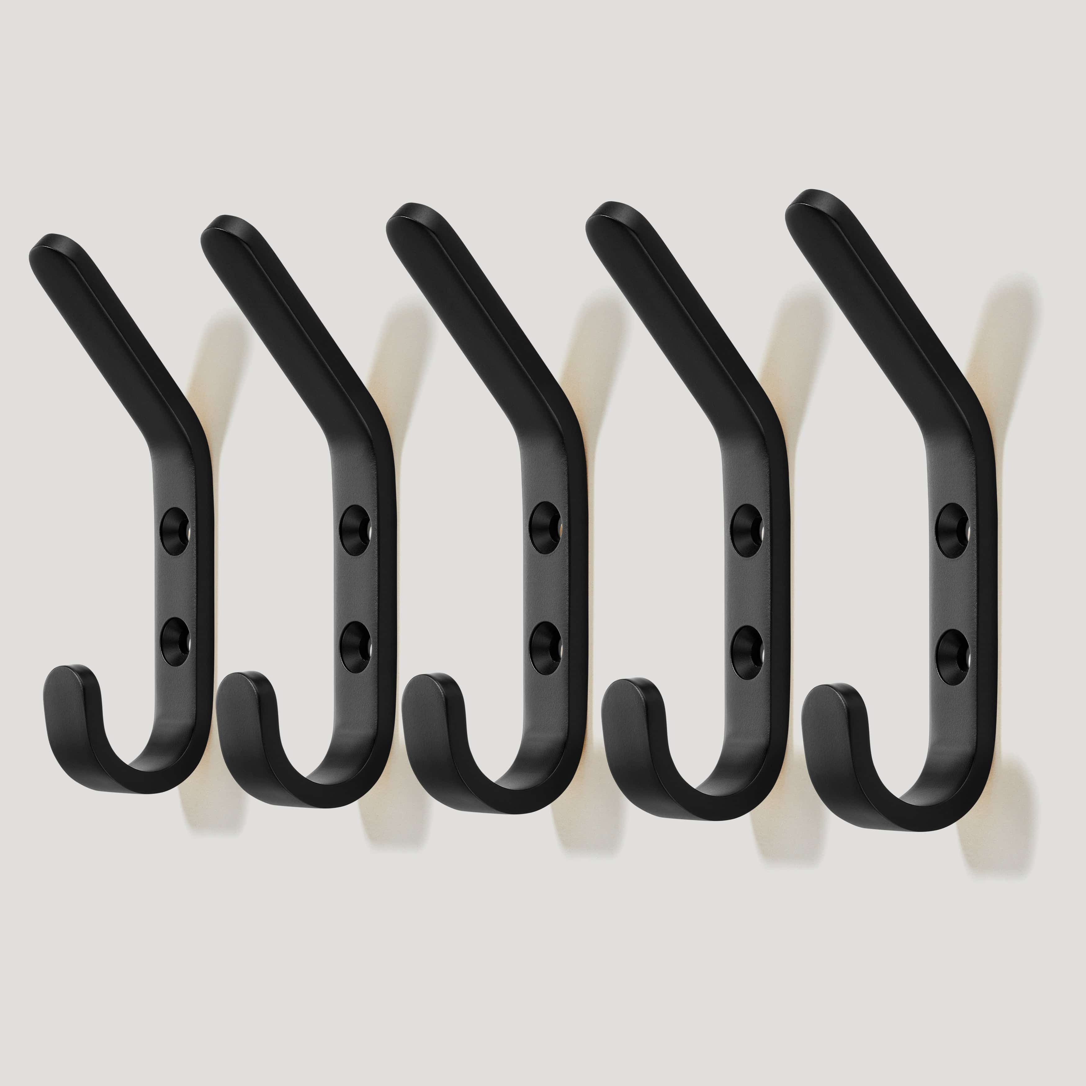 Matte Black J Wall Hook  Modern Black Coat Hooks – Plank Hardware