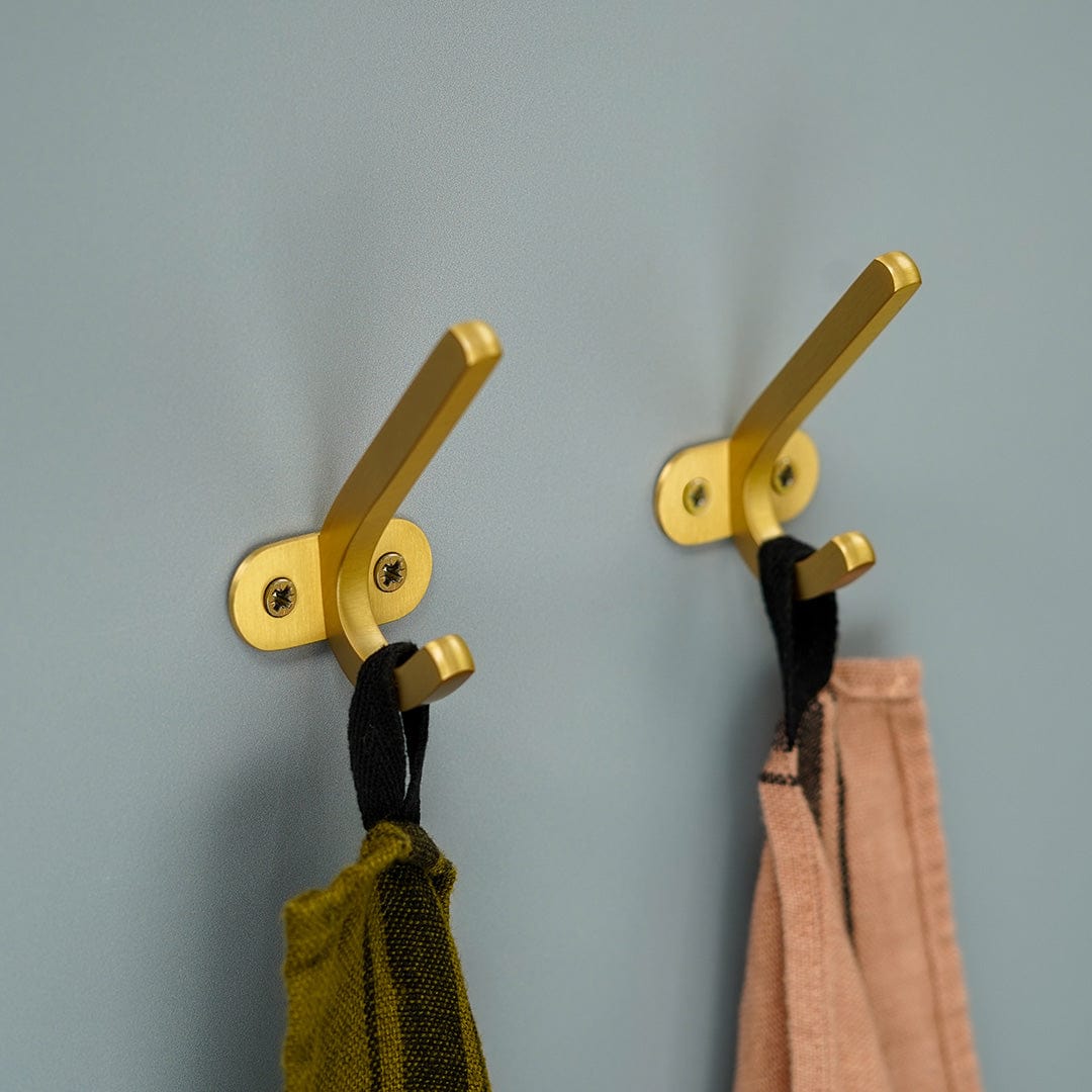 Brass Winged Coat Hook  Modern Brass Wall Hooks – Plank Hardware