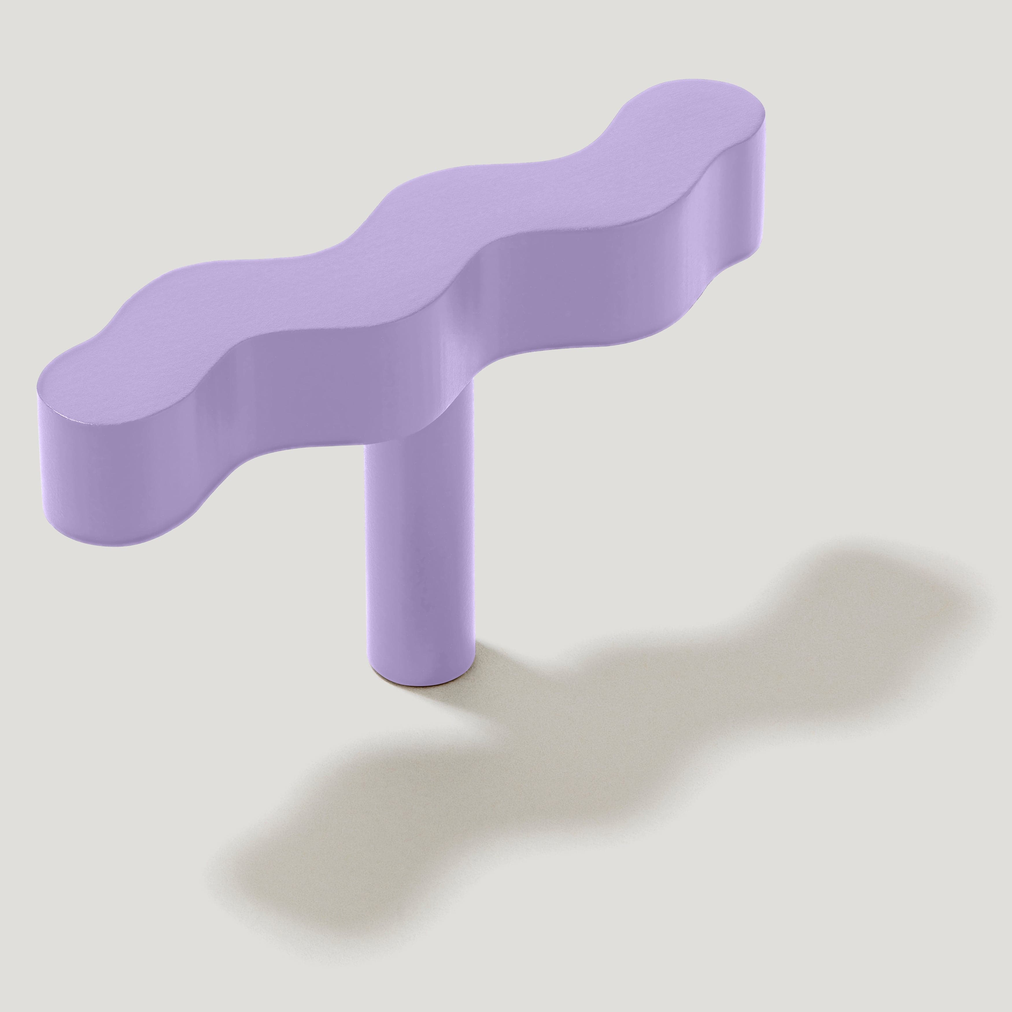Plank Hardware SQUIGGLE Single T Pull - Soft Lilac