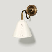 Plank Hardware STELLA Swivel Wall Light - Cream Enamel & Antique Brass