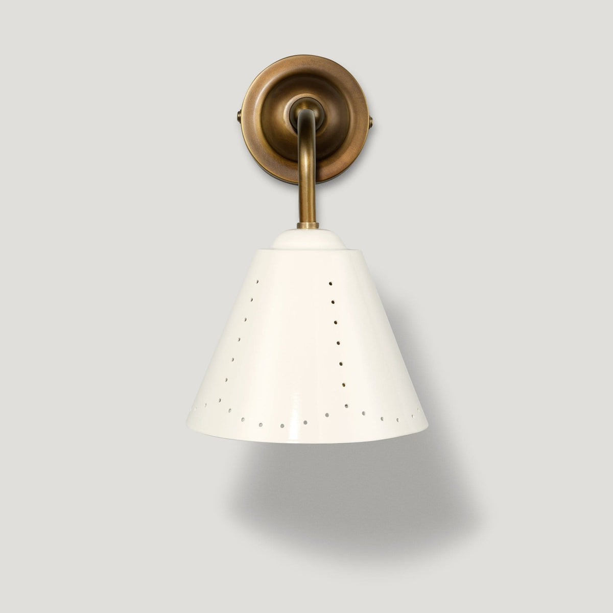 Plank Hardware STELLA Swivel Wall Light - Cream Enamel & Antique Brass