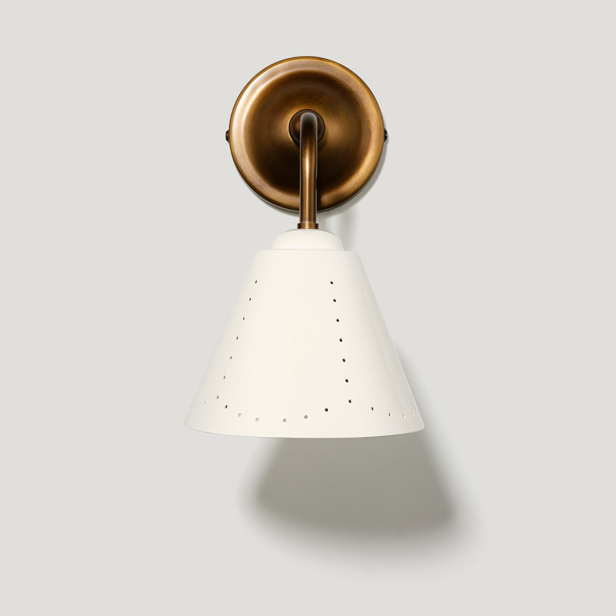Plank Hardware STELLA Swivel Wall Light - Cream Enamel & Antique Brass