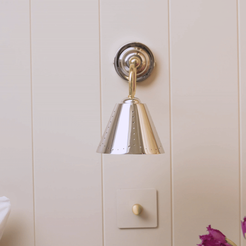 Plank Hardware STELLA Swivel Wall Light - Polished Chrome & Brass