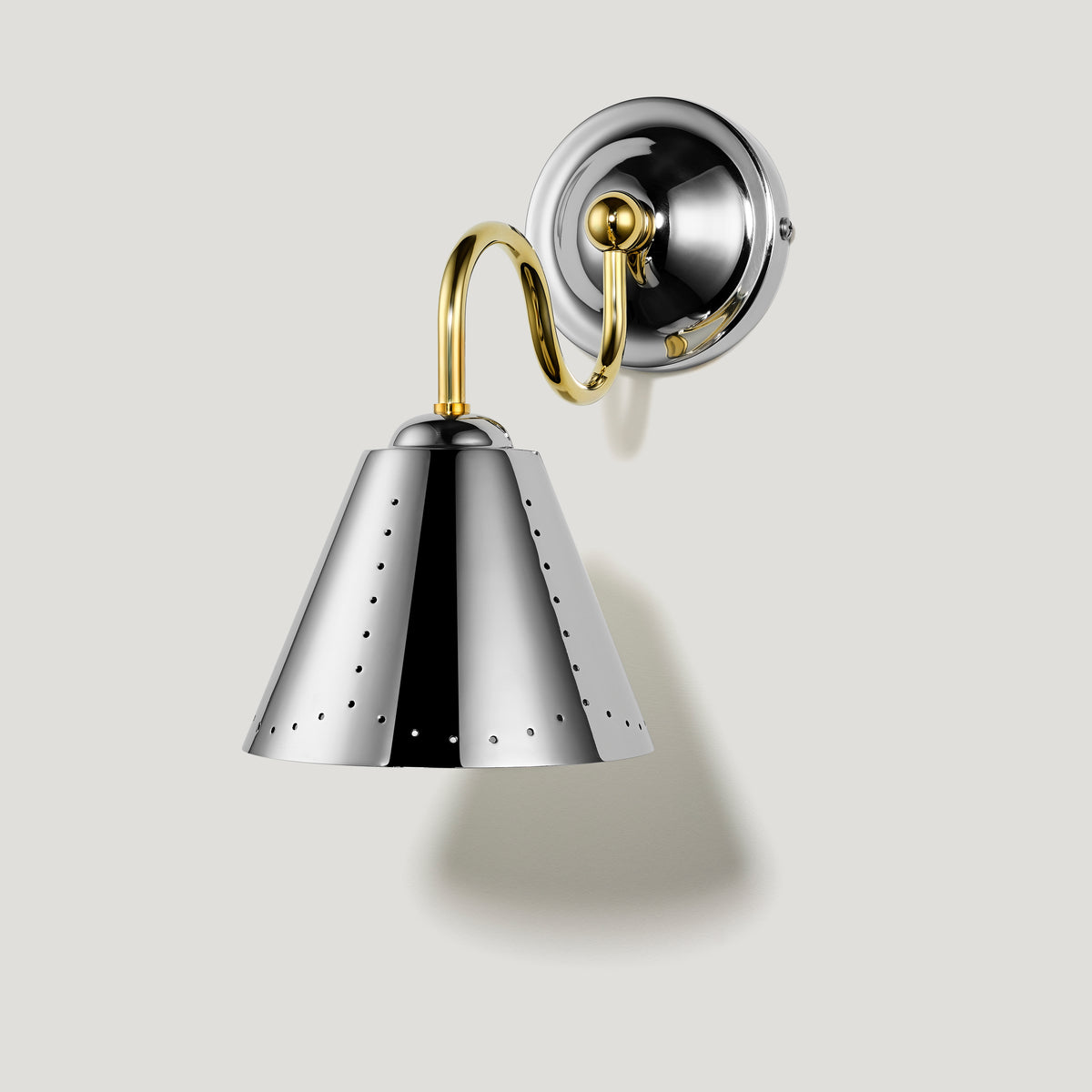 Plank Hardware STELLA Swivel Wall Light - Polished Chrome & Brass
