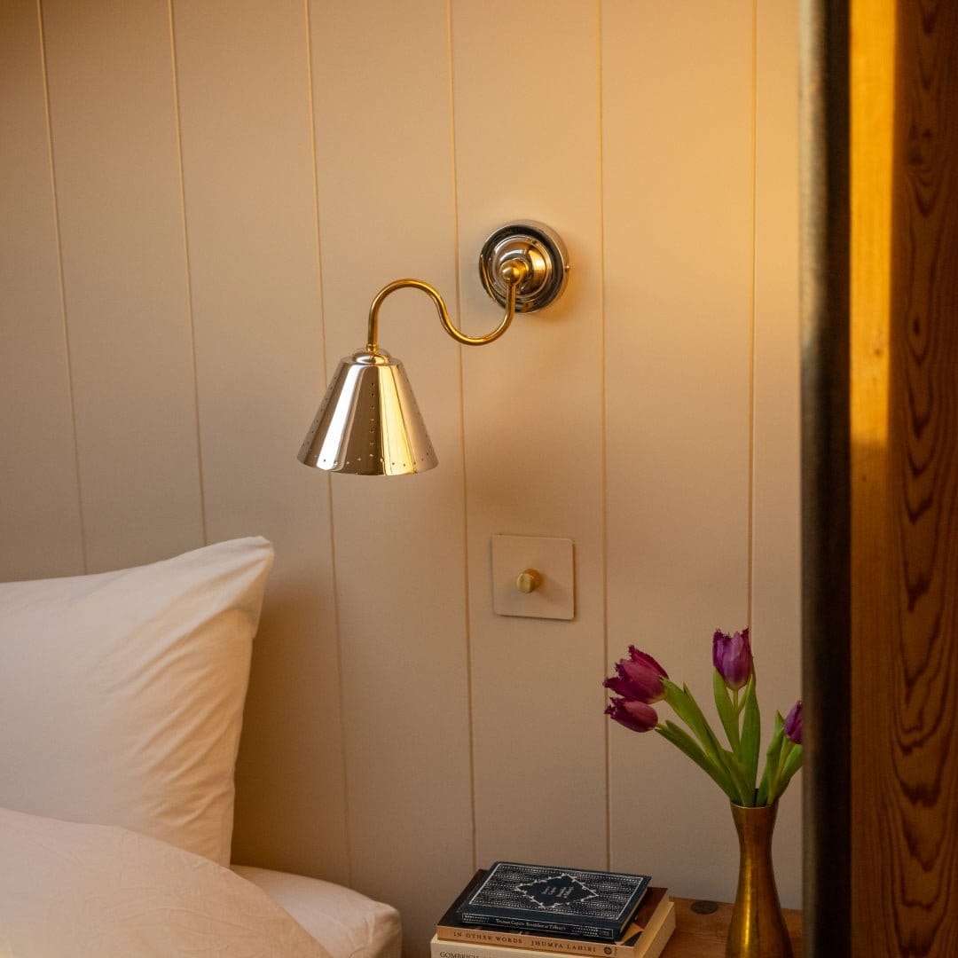Plank Hardware STELLA Swivel Wall Light - Polished Chrome & Brass