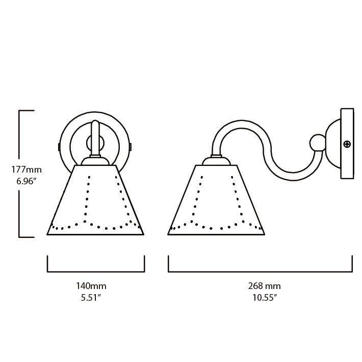 Plank Hardware STELLA Swivel Wall Light - Polished Chrome & Brass
