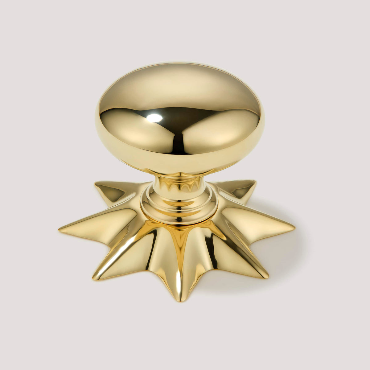 Plank Hardware With Backplate ADELIA Knob - Unlacquered Brass