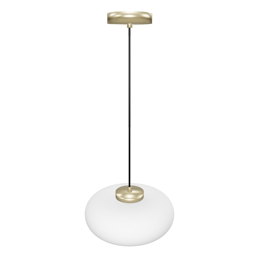 Plank Hardware MARIN Glass Pendant Light   Brass