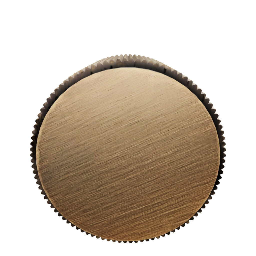 LENNON Grooved Button Cabinet Knob - Antique Brass