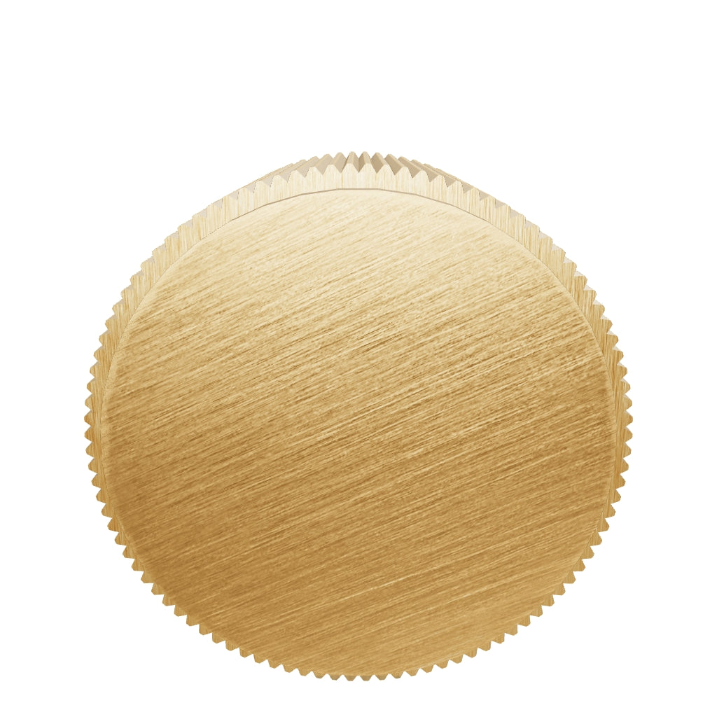 LENNON Grooved Button Cabinet Knob - Brass